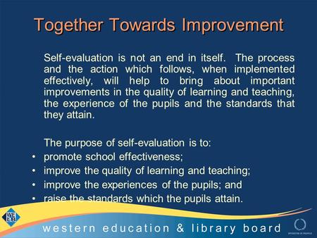 Together Towards Improvement