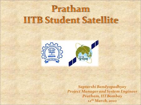 Pratham IITB Student Satellite