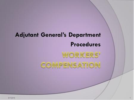 Adjutant General’s Department Procedures 9/7/20151.