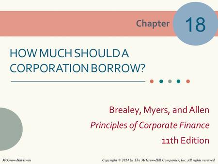 How MUCH Should A CORPORATION BORROW?