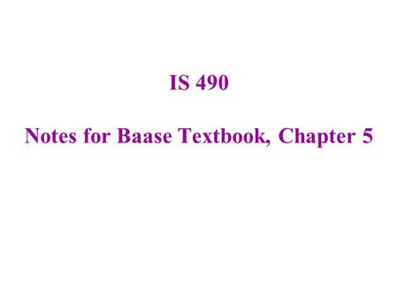 IS 490 Notes for Baase Textbook, Chapter 5. Corresponding page number:  Hacking  Identity Theft and Credit Card Fraud  Whose Laws Rule the Web