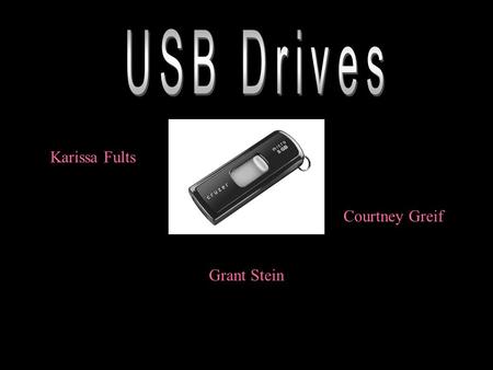 Karissa Fults Courtney Greif Grant Stein. A simple device Transport and store personal files Invented in late 1980’s Comes in different sizes and brands.