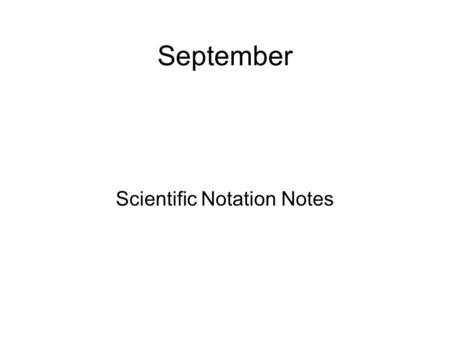 Scientific Notation Notes