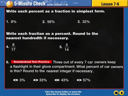 Transparency 6 Click the mouse button or press the Space Bar to display the answers.