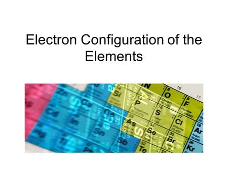 Electron Configuration of the Elements Hydrogen Emission Spectrum When hydrogen gas (H 2 ) is placed in a CRT and a high voltage electrical current passed.