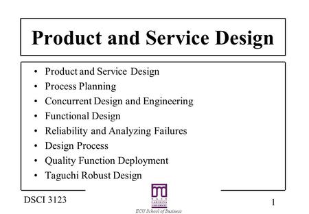 Product and Service Design