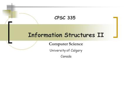 Information Structures II