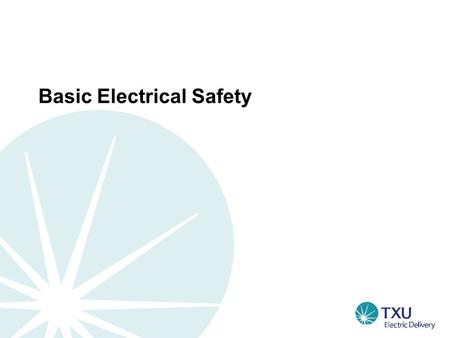 Basic Electrical Safety