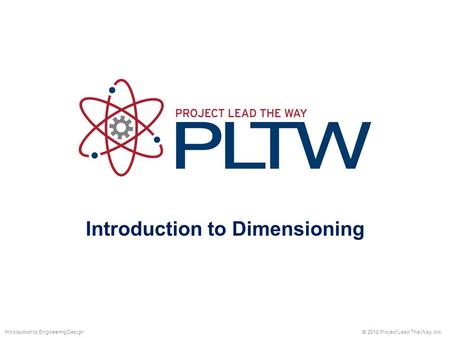 Introduction to Dimensioning