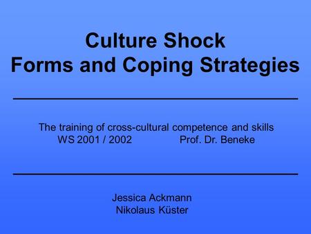 Forms and Coping Strategies