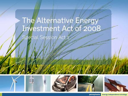 Overview Enacted July 9, 2008 Provides $650 Million in Funding and Tax Credits for Alternative Energy and Conservation Creates Two Funding Streams: –$500.