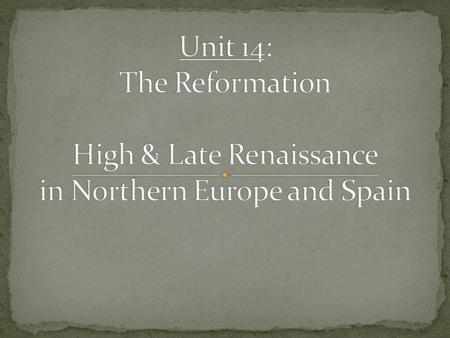 Catholic Church was the sole Christian church Dissent about the level of corruption in church In 1517, German monk and professor Martin Luther nailed.