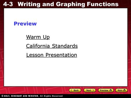 Preview Warm Up California Standards Lesson Presentation.