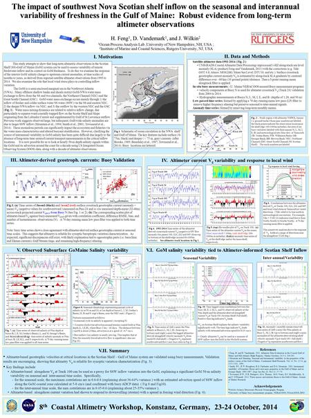 The impact of southwest Nova Scotian shelf inflow on the seasonal and interannual variability of freshness in the Gulf of Maine: Robust evidence from long-term.