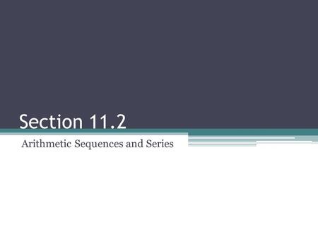 Arithmetic Sequences and Series