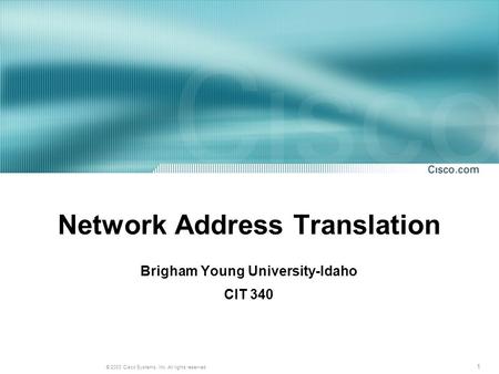 Network Address Translation