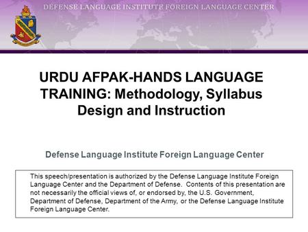 Defense Language Institute Foreign Language Center