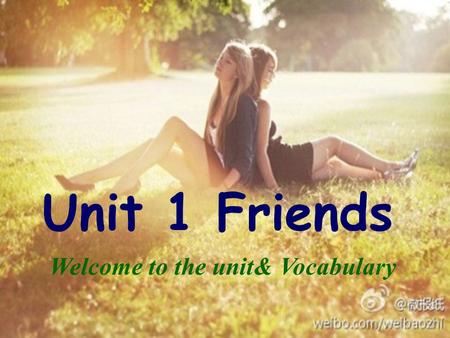 Unit 1 Friends Welcome to the unit& Vocabulary. Free talk How did your spend your summer holidays?