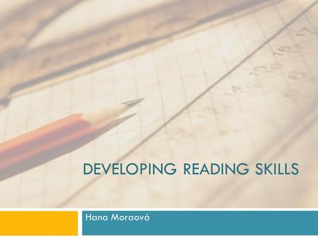 Developing reading skills