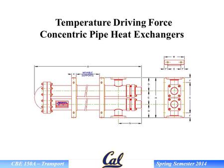 Temperature Driving Force Concentric Pipe Heat Exchangers