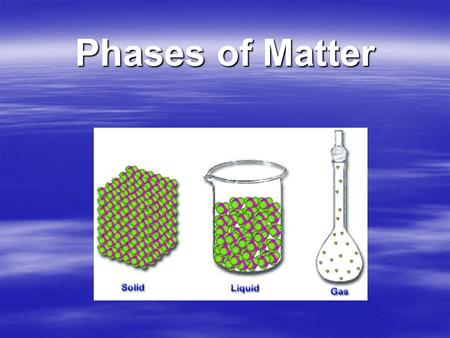 Phases of Matter.