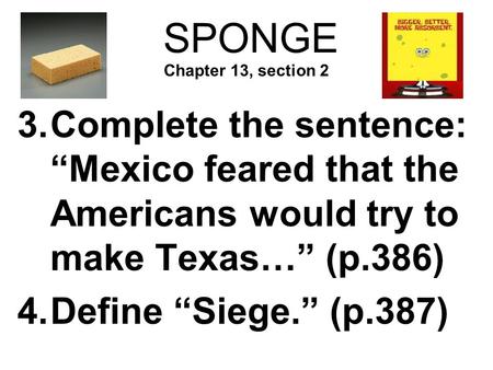 SPONGE Chapter 13, section 2