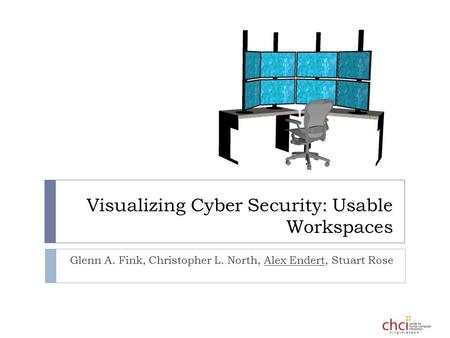 Visualizing Cyber Security: Usable Workspaces Glenn A. Fink, Christopher L. North, Alex Endert, Stuart Rose.