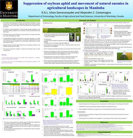 ’ 20 m 5 m 1 m Fig. 1b. All Predators. Fig. 1c. Predator Exclusion. Suppression of soybean aphid and movement of natural enemies in agricultural landscapes.