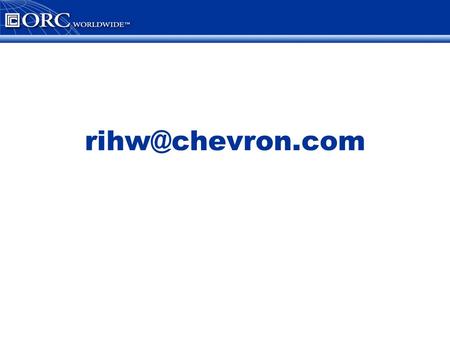 Copyright © 2005, ORC Worldwide Western States Update ORC Western Occupational Safety and Health Group Meeting Judith Freyman Ham Fairburn.