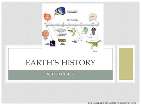 Earth’s History Section 4.1