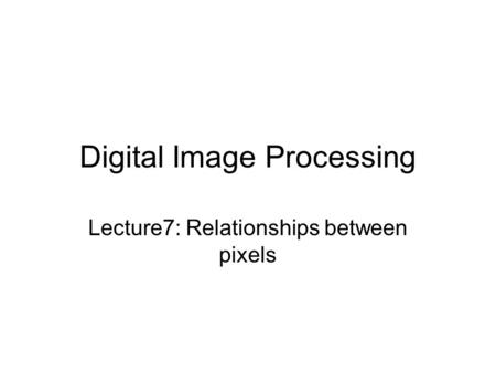 Digital Image Processing