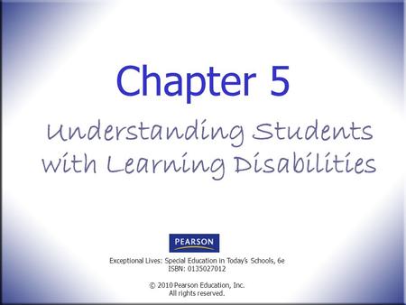 Understanding Students with Learning Disabilities