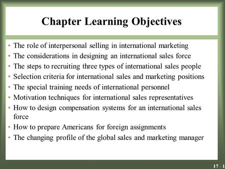 Chapter Learning Objectives