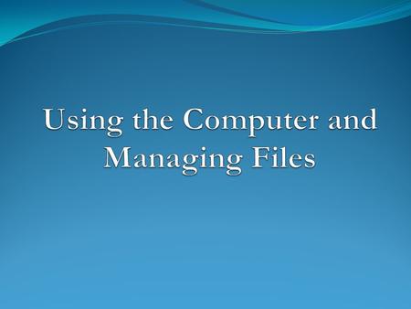 Switching On Make sure that the floppy disk drive is empty Press the power switch on the front of the system unit You may also need to switch on the monitor.