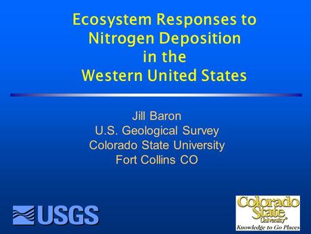 Ecosystem Responses to