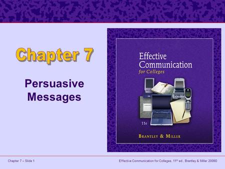 Chapter 7 Persuasive Messages