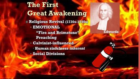 The First Great Awakening