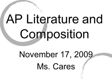 AP Literature and Composition