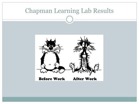 Chapman Learning Lab Results. WHAT? WHY? HOW? Assessment.