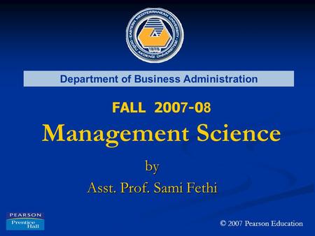 Department of Business Administration