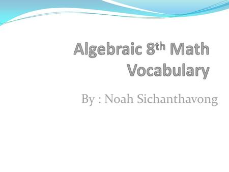 By : Noah Sichanthavong. Perimeter The border or outer boundary of a two dimensional shape. Square- 4s Rectangle- 2l+2w.