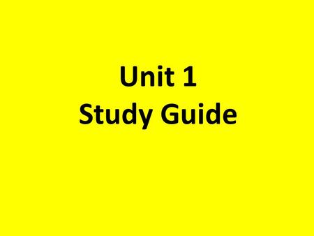 Unit 1 Study Guide. Find the Product Find the GCF of 24 and 48.