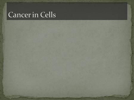 A cancerous cell is caused by a faulty reproduction system. The cell continues to reproduce at a very fast rate When cells reproduce at an abnormally.