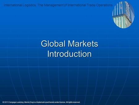 Global Markets Introduction