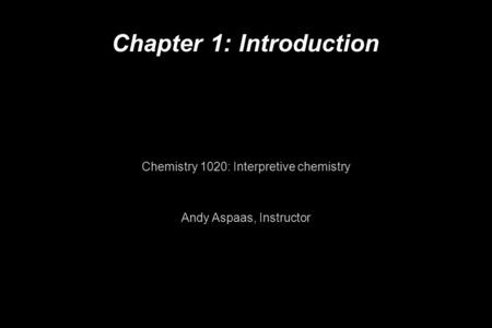 Chapter 1: Introduction