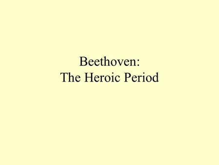 Beethoven: The Heroic Period. [across the top] Nb: 1 Cues for the other instruments are to be written into the first violin part Sinfonia Grande Intitulata.