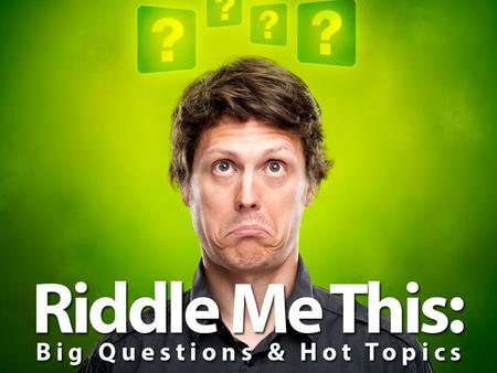 @LifehouseDSM #riddlemethisseries Riddle Me This: When does “speaking the truth in love” become “judging”? Are there biblical guidelines to how much.