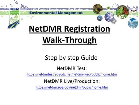 NetDMR Registration Walk-Through