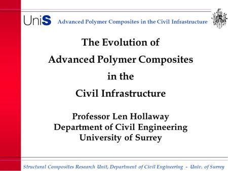 Advanced Polymer Composites in the Civil Infrastructure