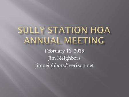 February 11, 2015 Jim Neighbors